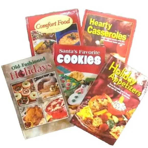 5 Old Fashioned Holiday Recipe Books Appetizers Cookies Casseroles Comfort Food - Picture 1 of 1